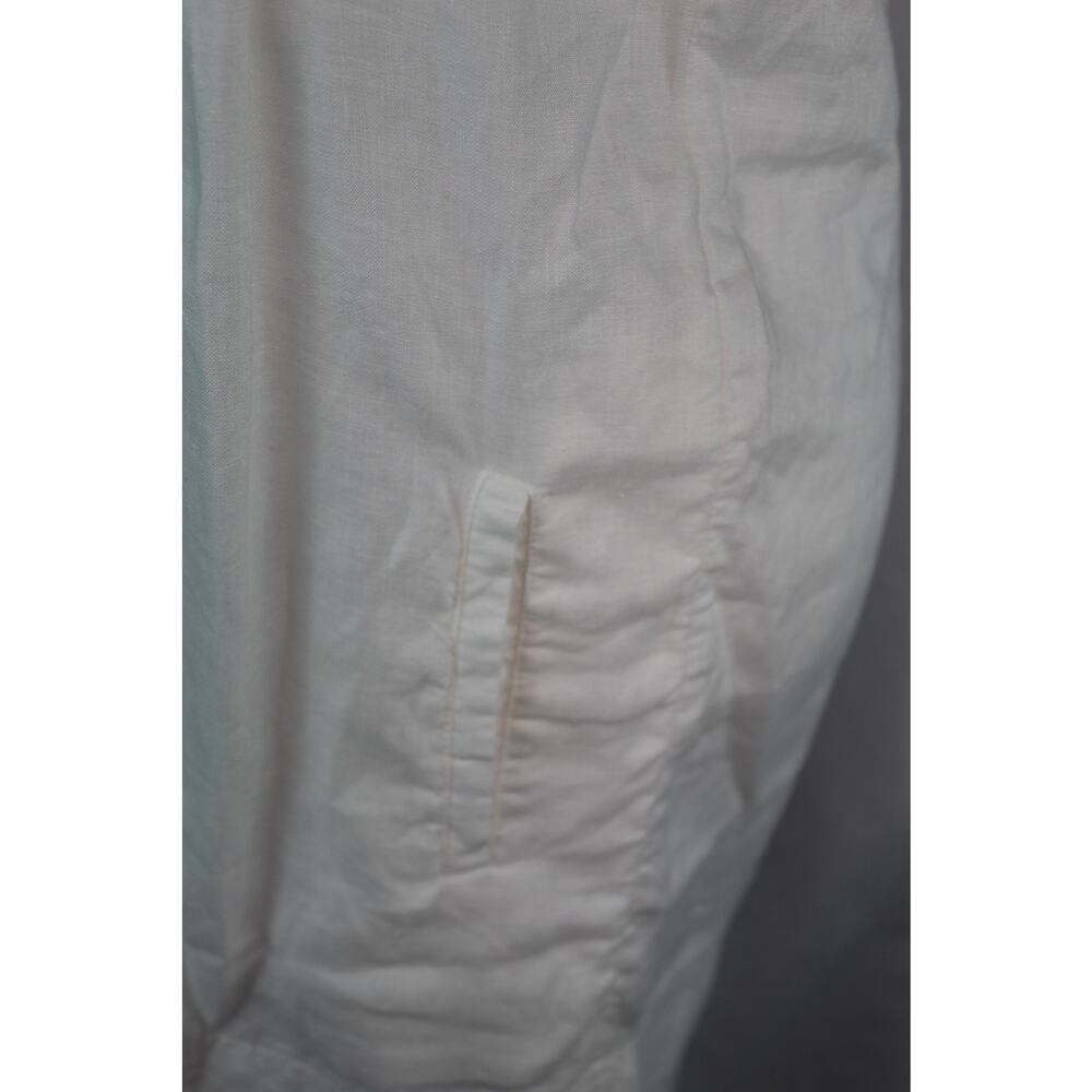 Quince 100% Linen Pintuck Button Front Dress Knee Length Pockets Small - Picture 5 of 8